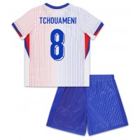 Maglie da calcio Francia Aurelien Tchouameni #8 Seconda Maglia Bambino Europei 2024 Manica Corta (+ Pantaloni corti)